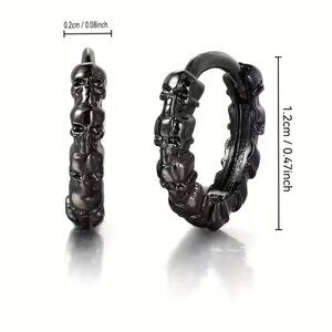 💲3⃣▶GOTH SKULL EARRINGS